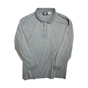 Faded Glory Men’s XXL Gray Long Sleeve Polo Shirt